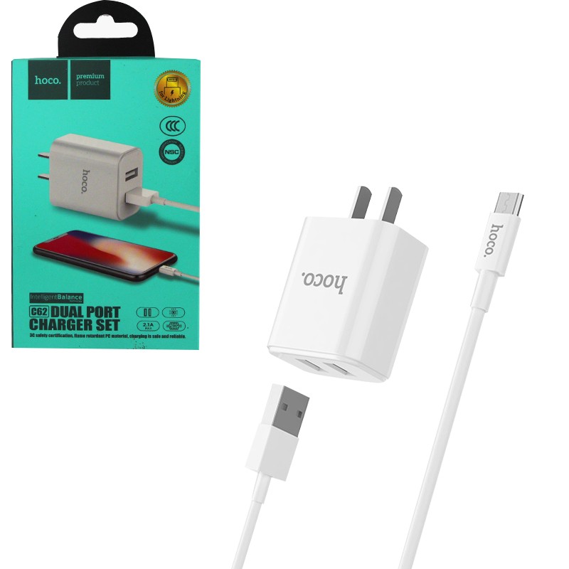 Hoco Dual Port iPhone Charger Set
