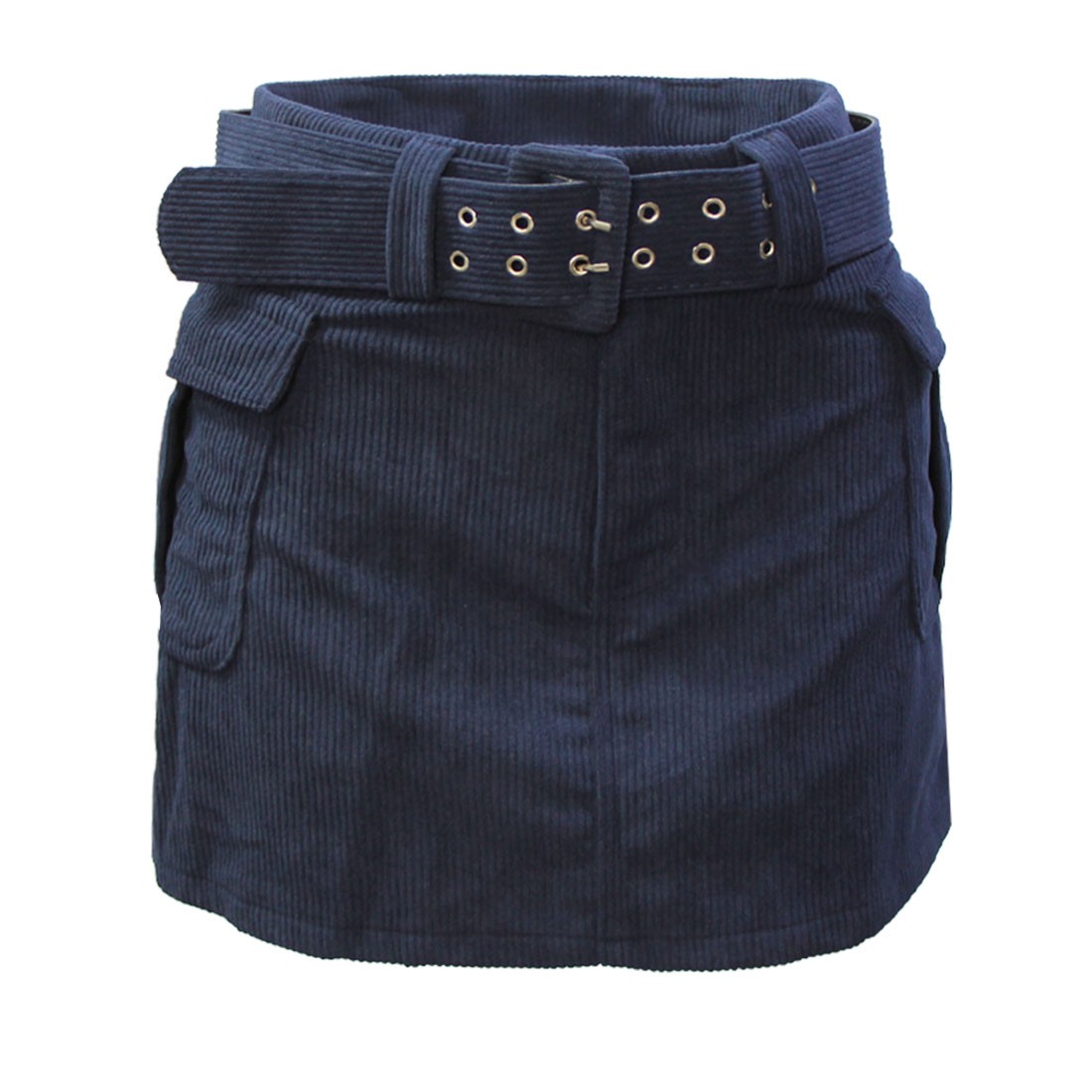 Vellet Cargo Skirt With Belt