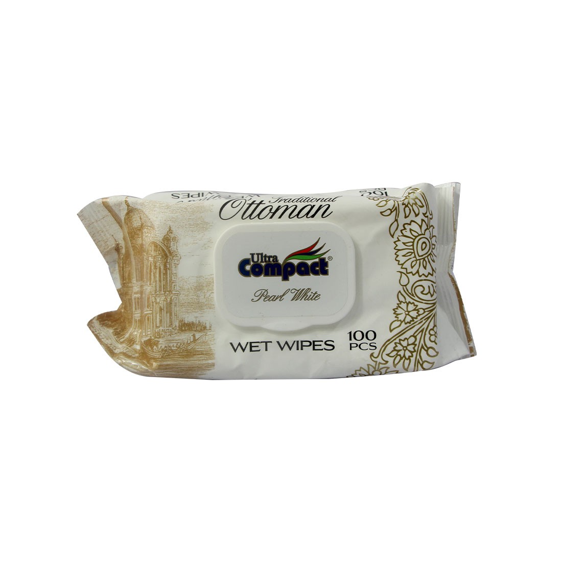 Ultra Compact  Pearl white Wet Wipes 100s
