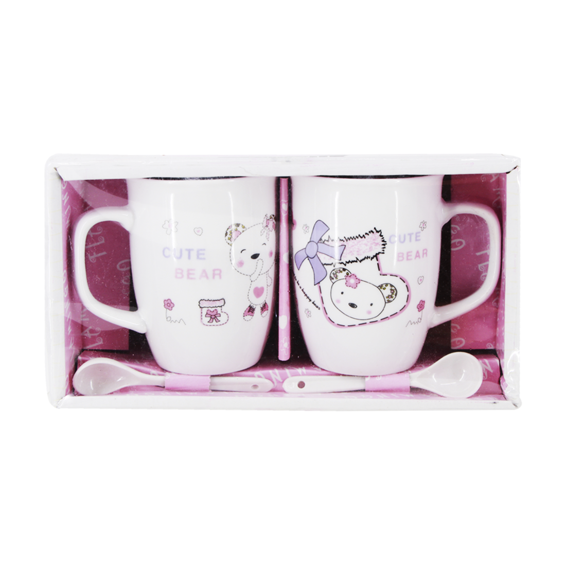 Cute Bear Ceramic Mug Set