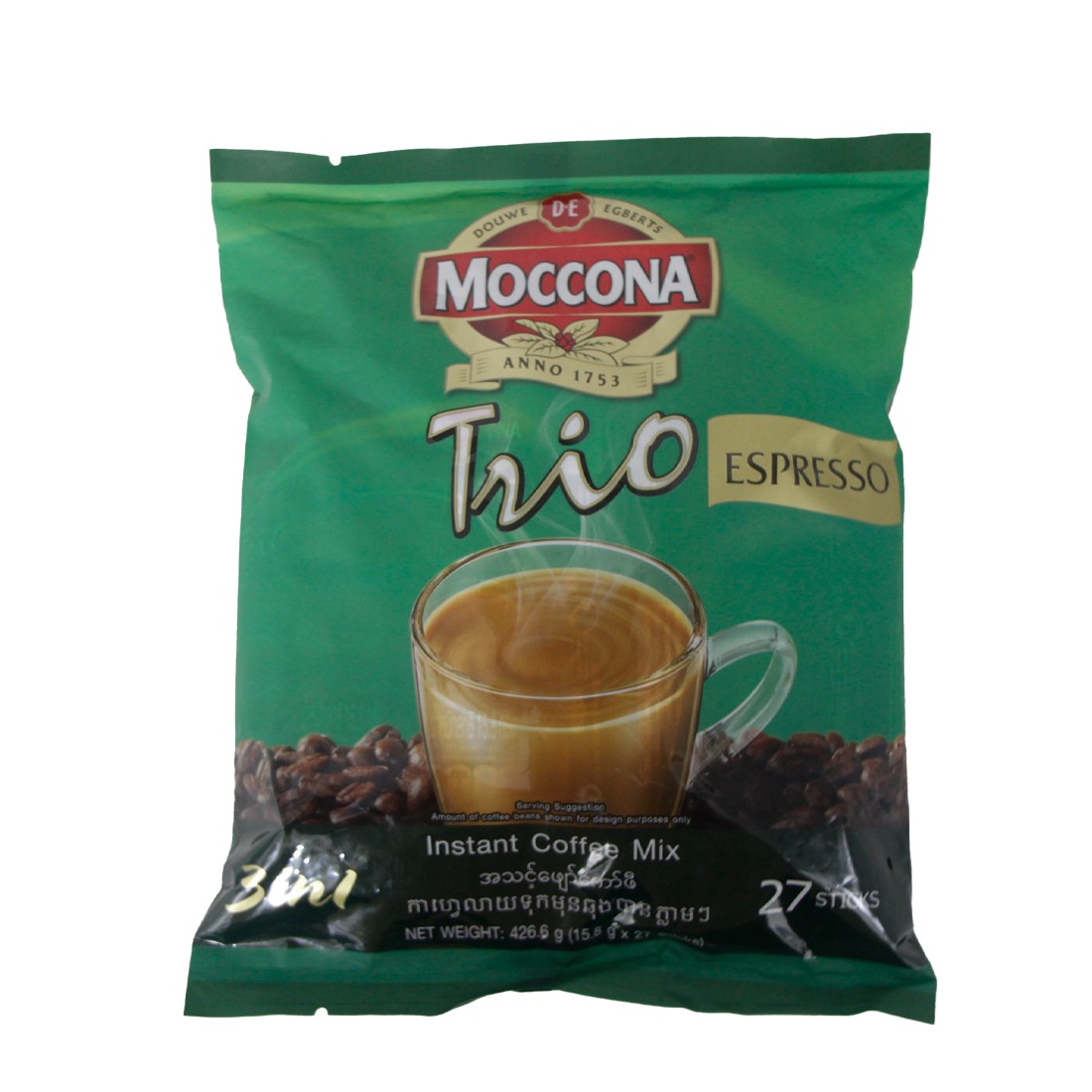 Moccona Trio Espresso 3 in1 Coffee Mix 27sticks
