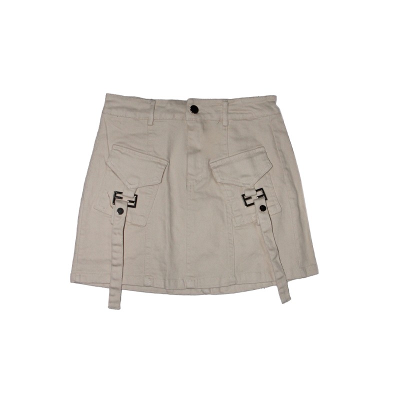 Jean Cargo Skirt (8023)