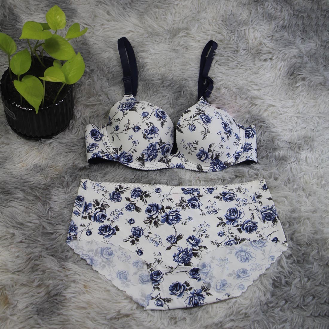 Lynsy Floral Print Bra & Panty Set (103)