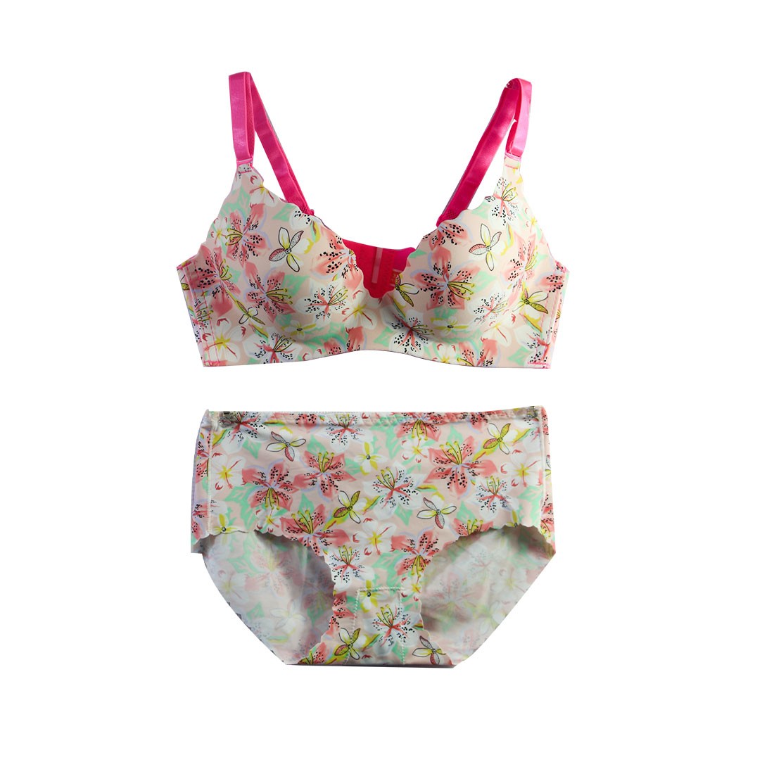 Lynsy Floral Print Bra & Panty Set (804)
