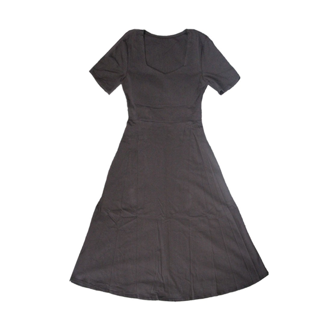 Elastic Solid Long Dress (263)