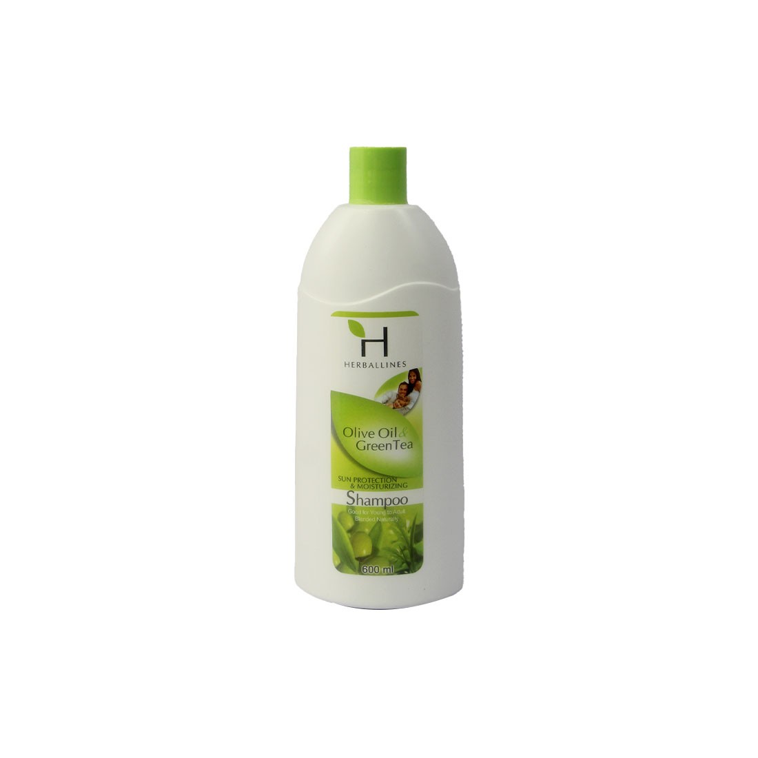 Herballines Shampoo 600ml (Olive Oil & Green Tea)