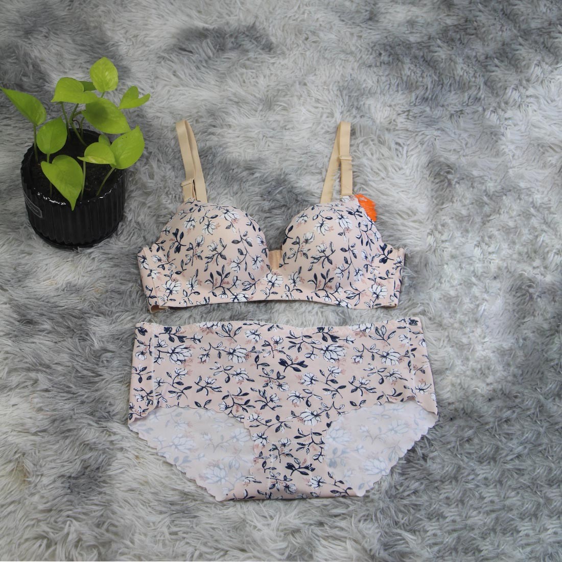 Lynsy Floral Print Bra & Panty Set(967)