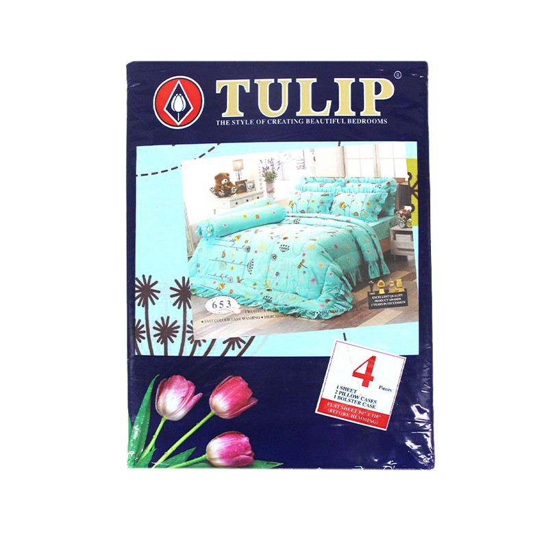 Tulip Flat Bed Sheet 90"x110" (4pcs)