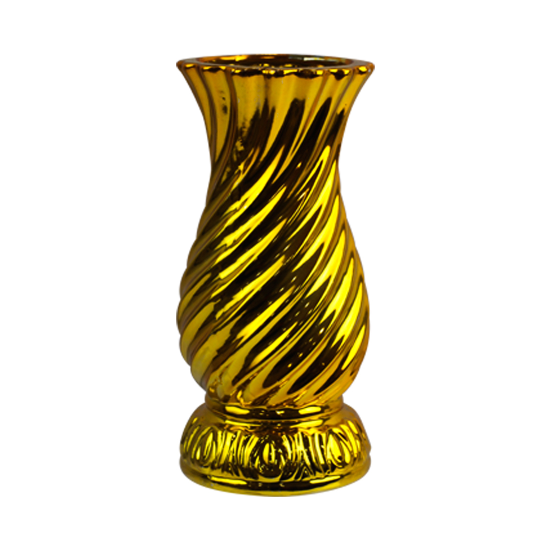 Ceramic Flower Pot (H-10" Gold)