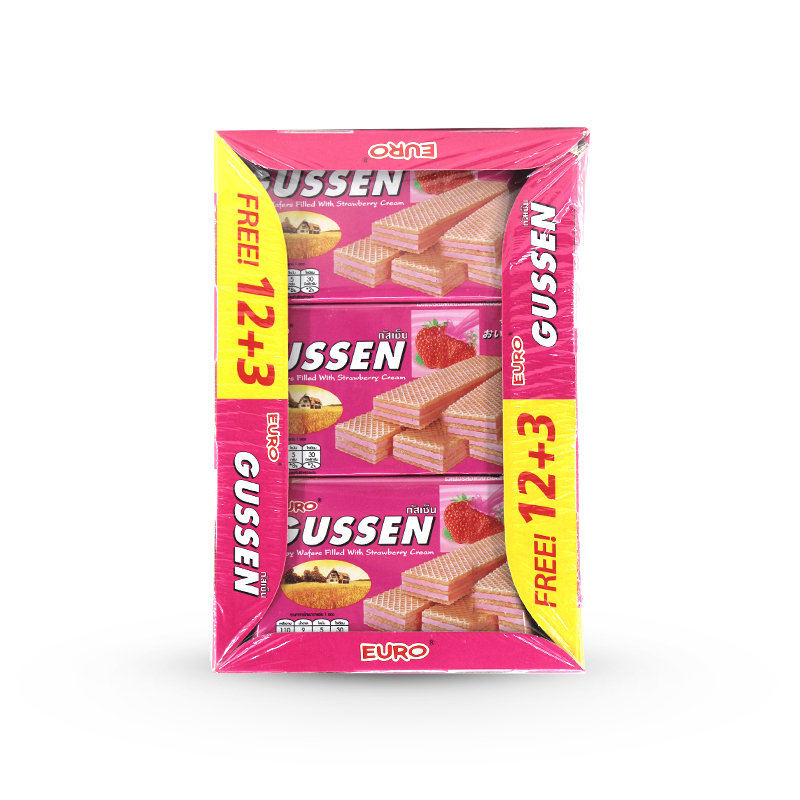 Euro Gussen 12pcs Strawberry Wafer 12pcs