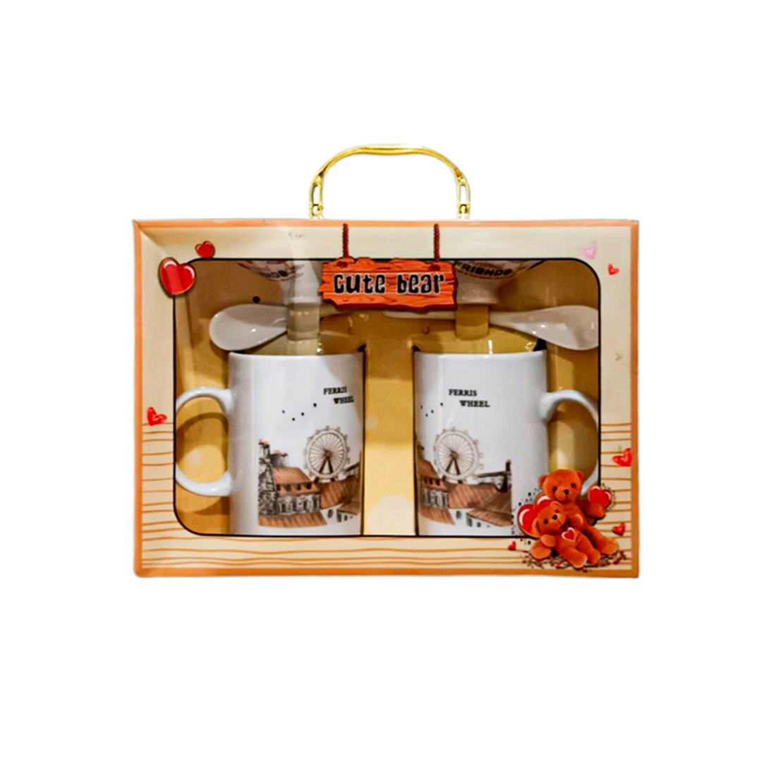 Cute Bear Ceramic Mug Set