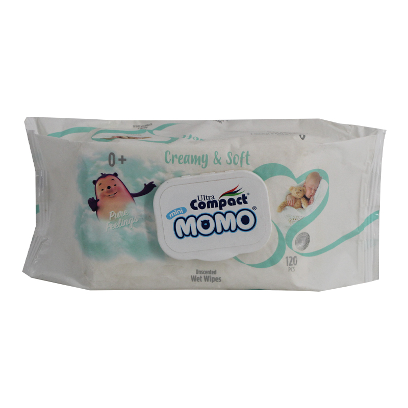 Ultra Compact Mini Momo Unscented Wet Wipes (Creamy & Soft) 120pcs