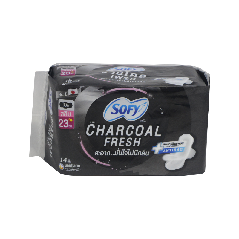 Sofy Charcoal Fresh Slim Wing 23cm (14pcs)