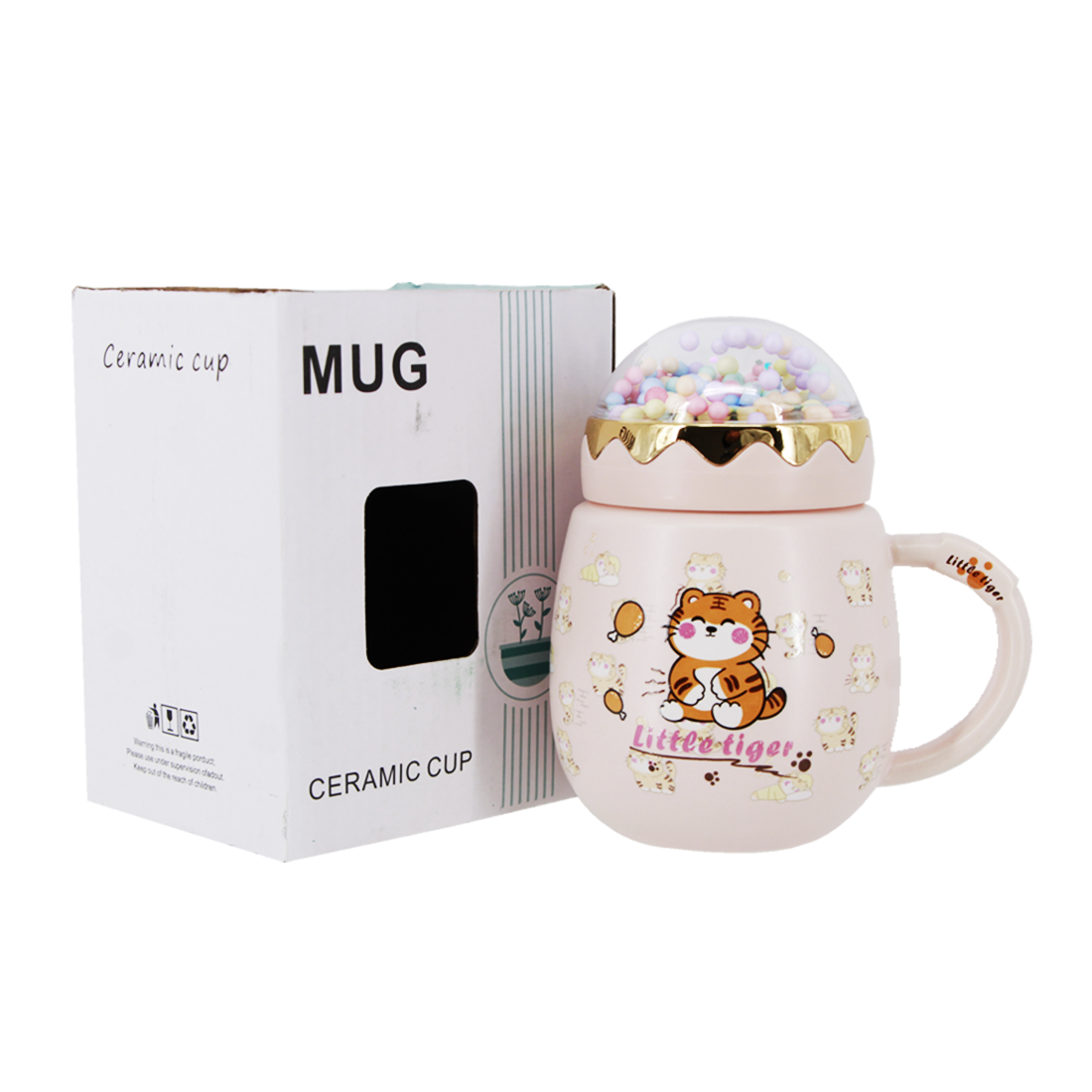 Little Tiger Ceramic Mug With Cover
