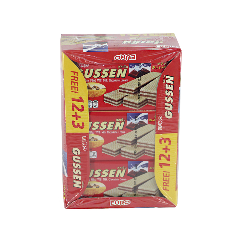 Euro Gussen Milk Chocolate Wafer 12pcs