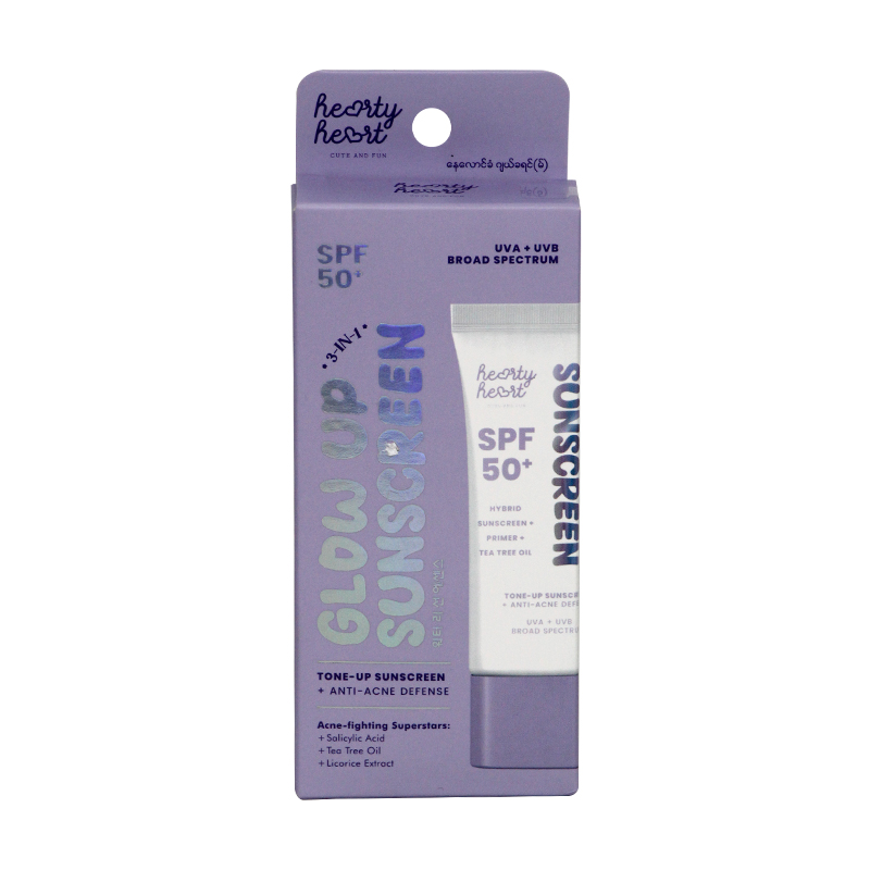 Hearty & Heart Glow Up Sun Cream SPF50+ 30g