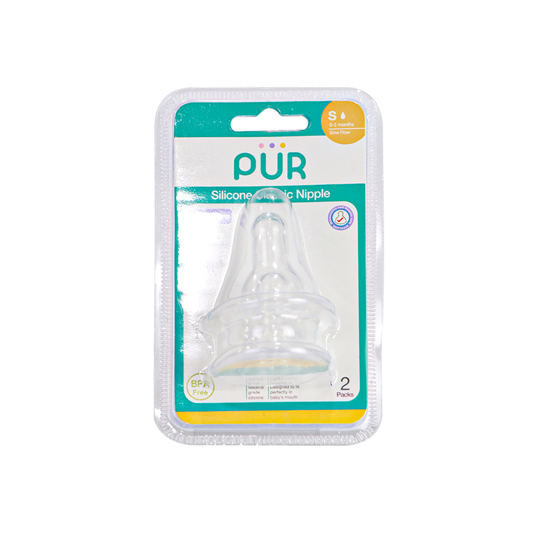 PUR Silicone Classic Nipple 2pcs