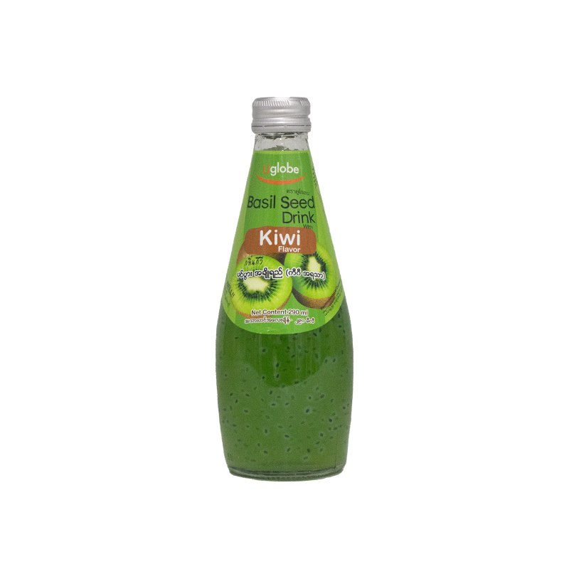 Uglobe Basil Seed Drink 290ml (kiwi)