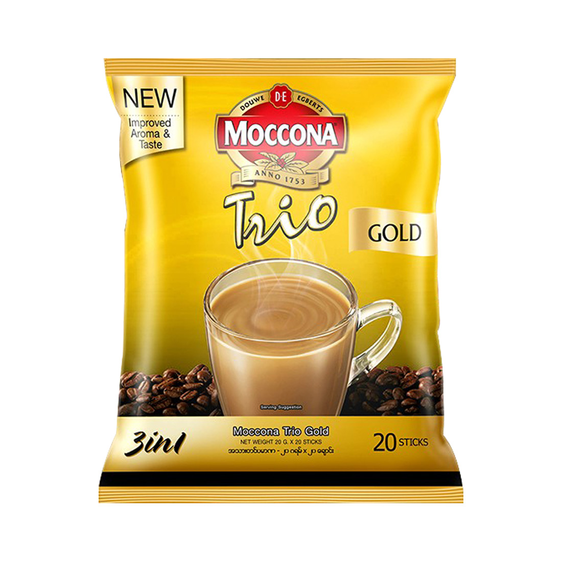 Moccona Trio Gold 3 in1 Coffeemix 20sticks