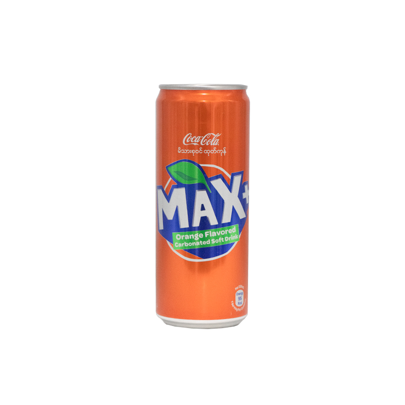 Max Plus Orange Carbonated Sofr Drink 330ml