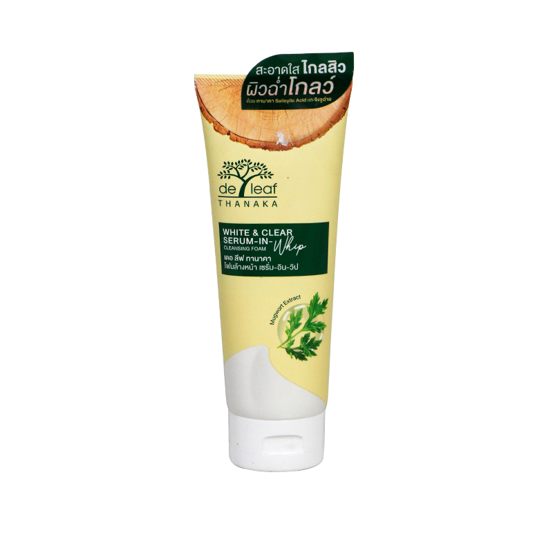 Deleaf Thanaka White & Clear Serum in Whip Cleansing Foam 100g