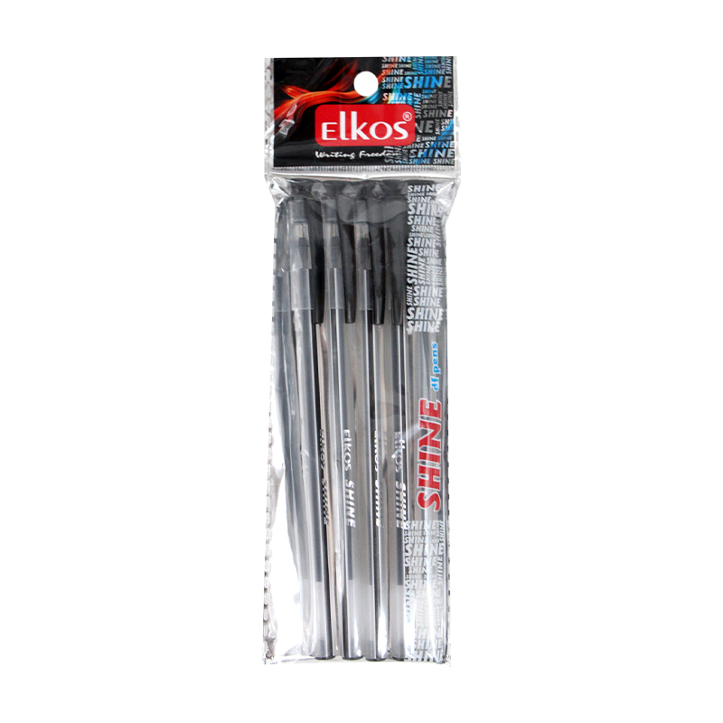 Elkos Shine Df Ball Pen 5pcs (Black)