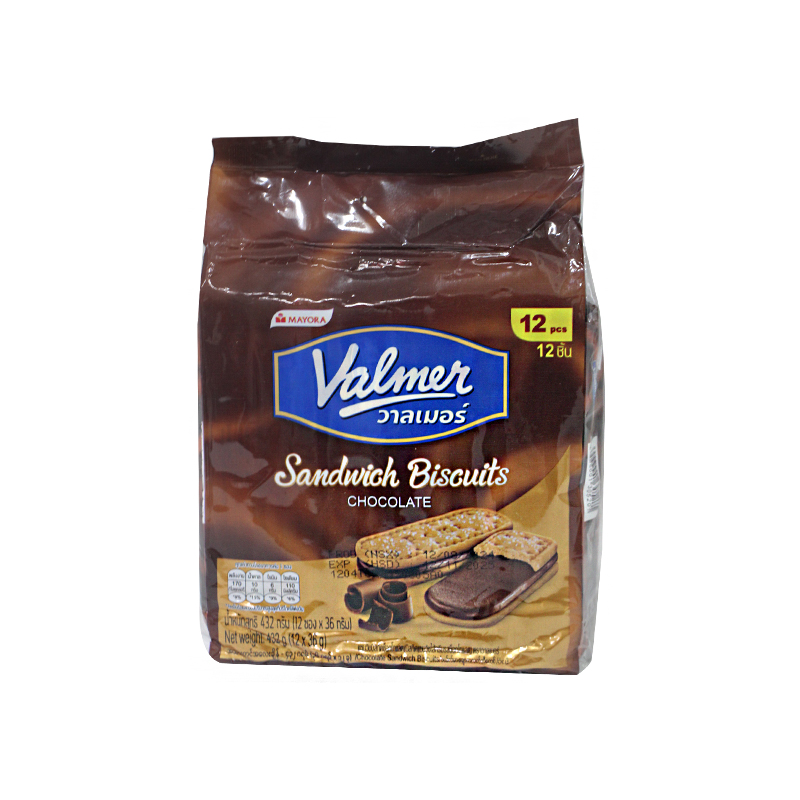 Mayora Valmer Sandwich Chocolate Biscuits 432g